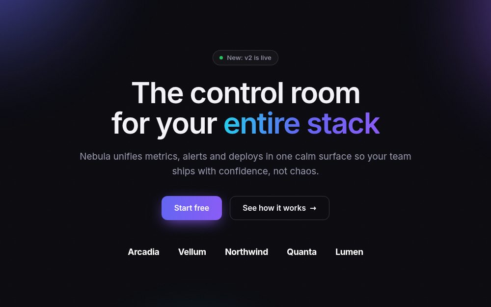 SaaS demo · Aurora